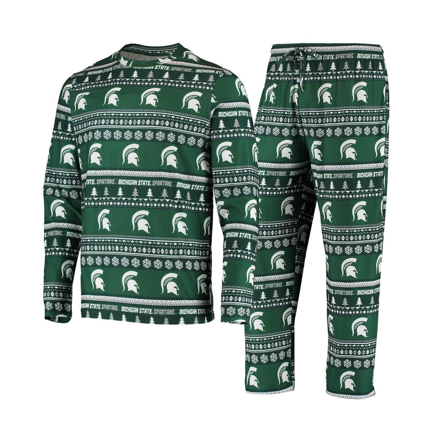 Мужская пижама Concepts Sport Michigan State Spartans Ugly Sweater, Green — фото 2