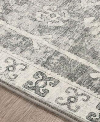 Brisbane Washable BR2 8' x 8' Round Area Rug