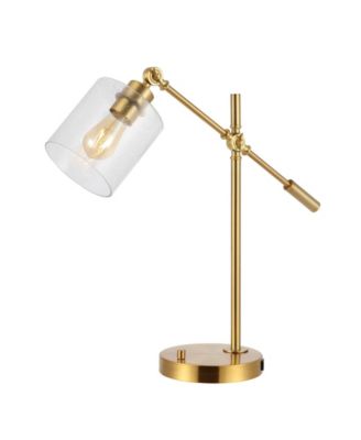 Kathryn Classic Glass Adjustable Head Modern USB Charging LED Task Lamp