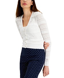 Mixed-Stitch Button Cardigan, Created for Macy's