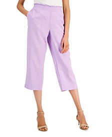 Linen Cropped Pull-On Pants, Created for Macy's