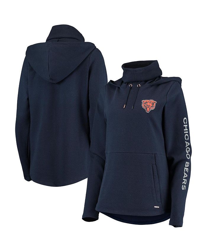 MSX by Michael Strahan Women's Navy Chicago Bears Amelia Turtleneck Pullover  Hoodie - Macy's