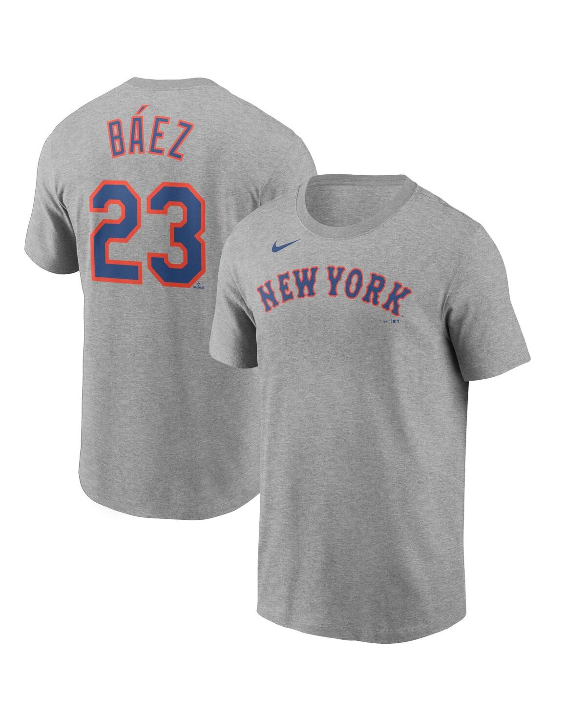 Men's Javier BaiezNew York Mets Name Number T-shirt - Heathered Gray