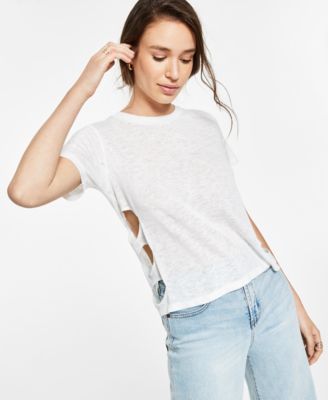 LNA - Jayde Side-Cutout T-Shirt