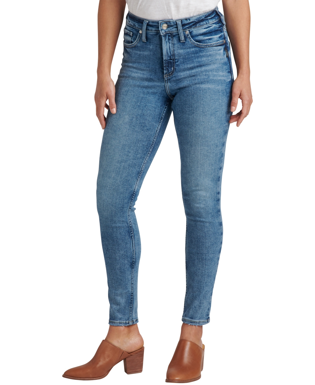 Silver Jeans Co. Women's Infinite Fit One Size Fits Four High Rise Skinny Jeans