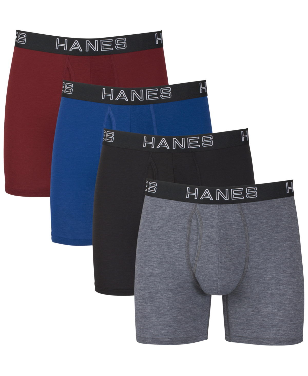 Shop Hanes Men's 4-pk. Ultimate Comfort Flex Fit Ultra Soft Boxer Briefs In Assorted