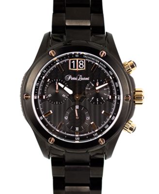 Pierre Laurent - Men's Performance Swiss Chronograph Stainless Steel Bracelet Watch 45mm