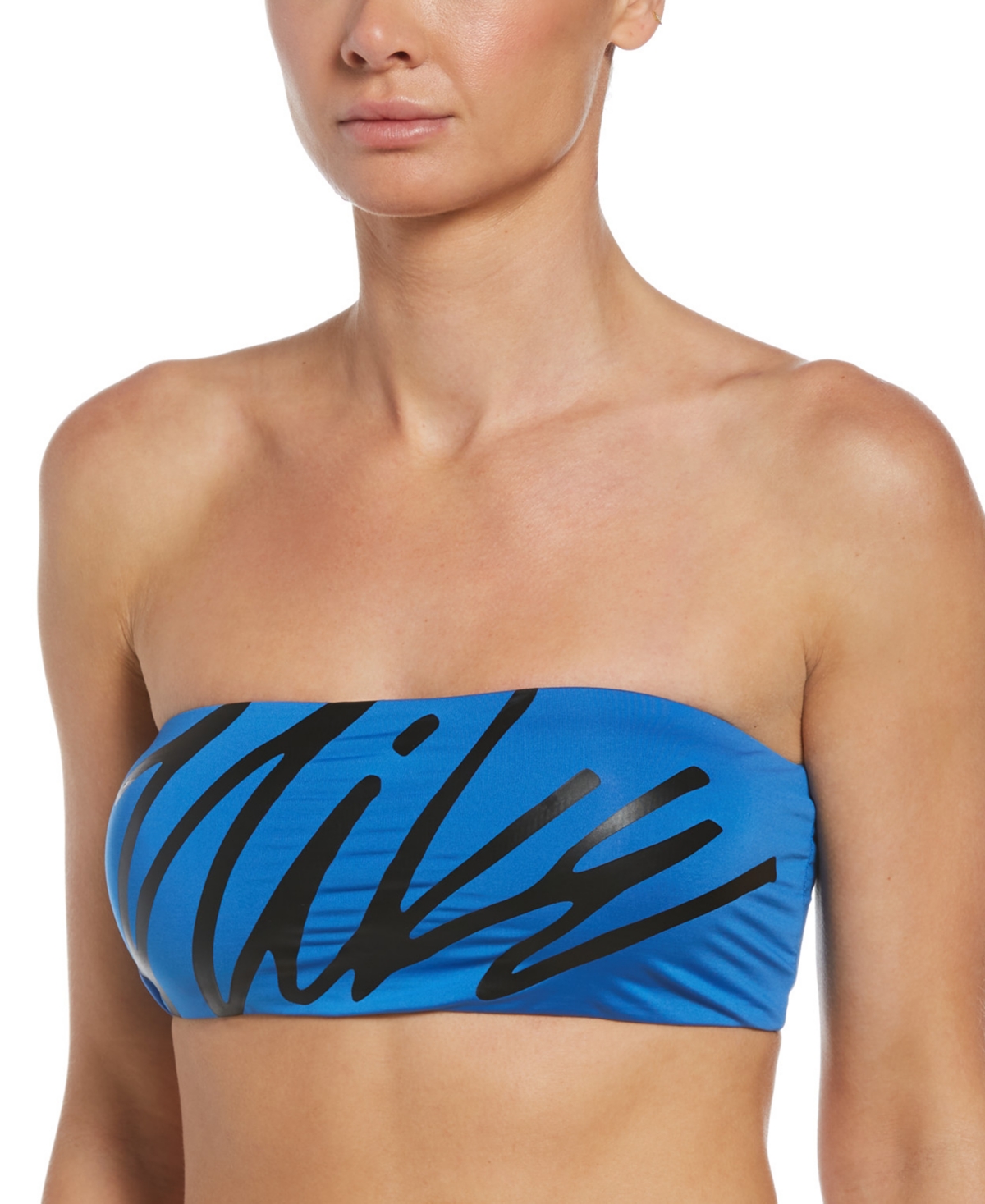 Nike Logo Bandeau Bikini Top Women's Swimsuit