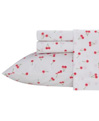 Shop Poppy & Fritz Poppy Fritz Cherries Percale Sheet Sets In Red