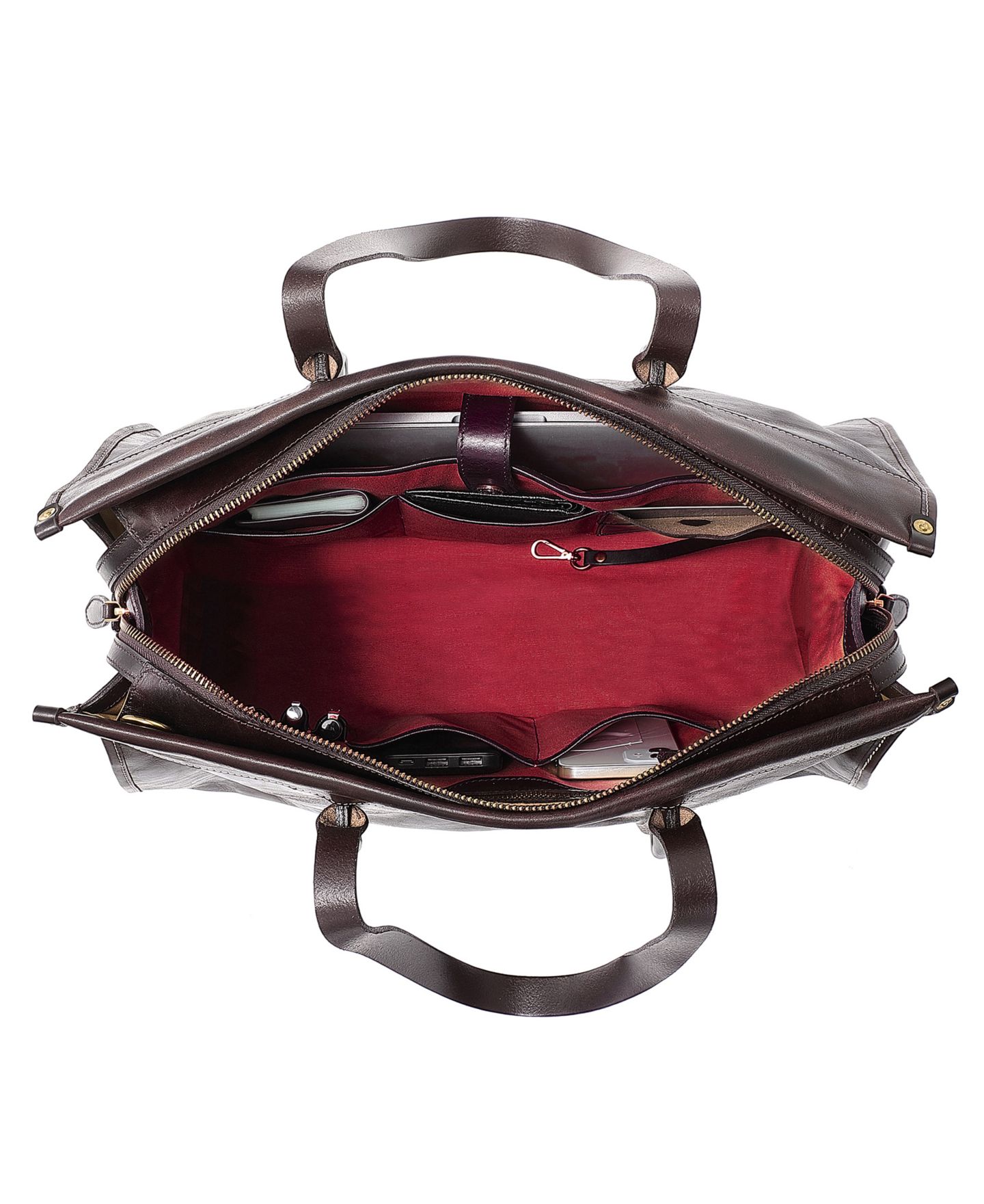 Женская сумка OLD TREND Genuine Leather Spring Hill Duffel, цвет: Коричневый — фото 9