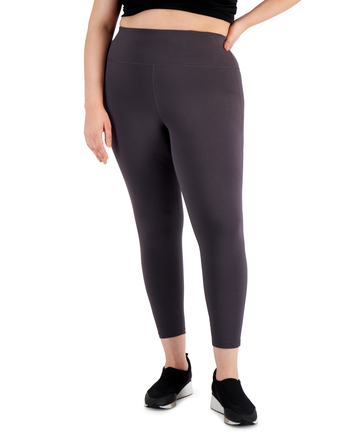 Plus Size 7/8 Leggings, Created for Macy's - Deep Charcoal