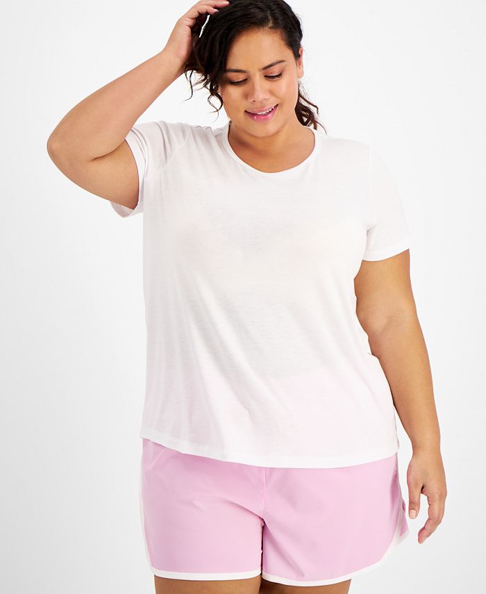 ID Ideology Plus Size Mesh-Back T-Shirt, Created for Macy's - Macy's