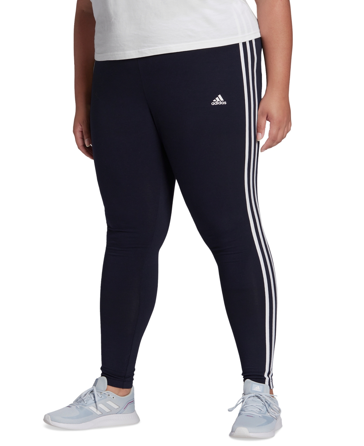 adidas Women's Essentials 3-Stripe Full Length Cotton Leggings, Xs-4X