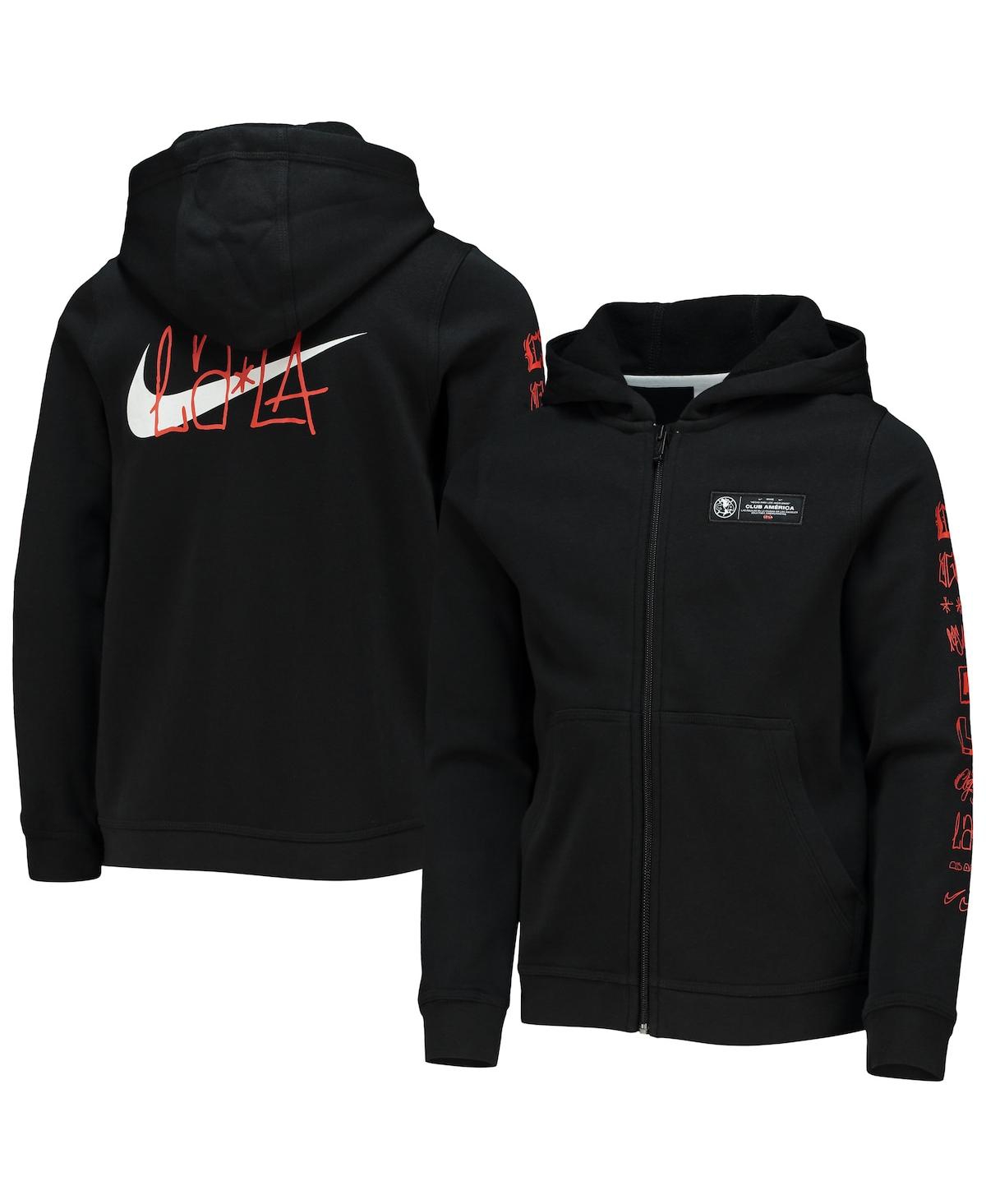 Youth Unisex Nike Black Club America Laxla Full-Zip Hoodie Jacket