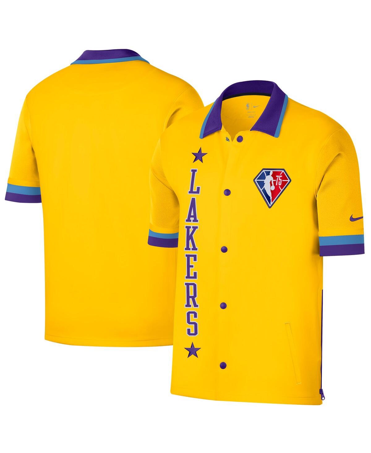 Men's Nike Purple Los Angeles Lakers 2021/22 City Edition Therma Flex Showtime Short Sleeve Full-Snap Collar Jacket - Purple