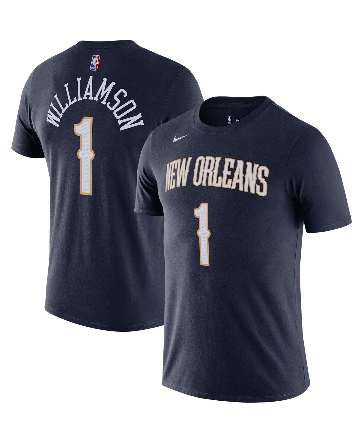 Men's Nike Zion WilliamsonNew Orleans Pelicans Diamond Icon Name and Number T-shirt - Navy