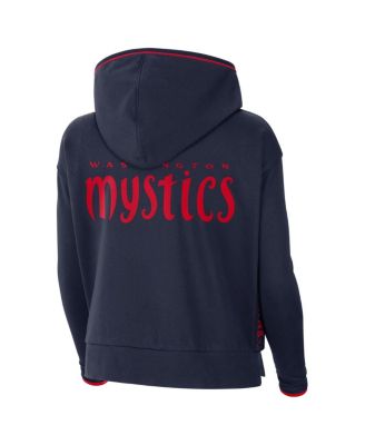 Women's Navy Washington Mystics Full-Zip Knit Jacket