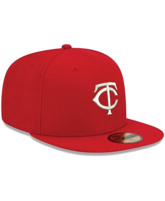 Men's Red Minnesota Twins Logo White 59FIFTY Fitted Hat