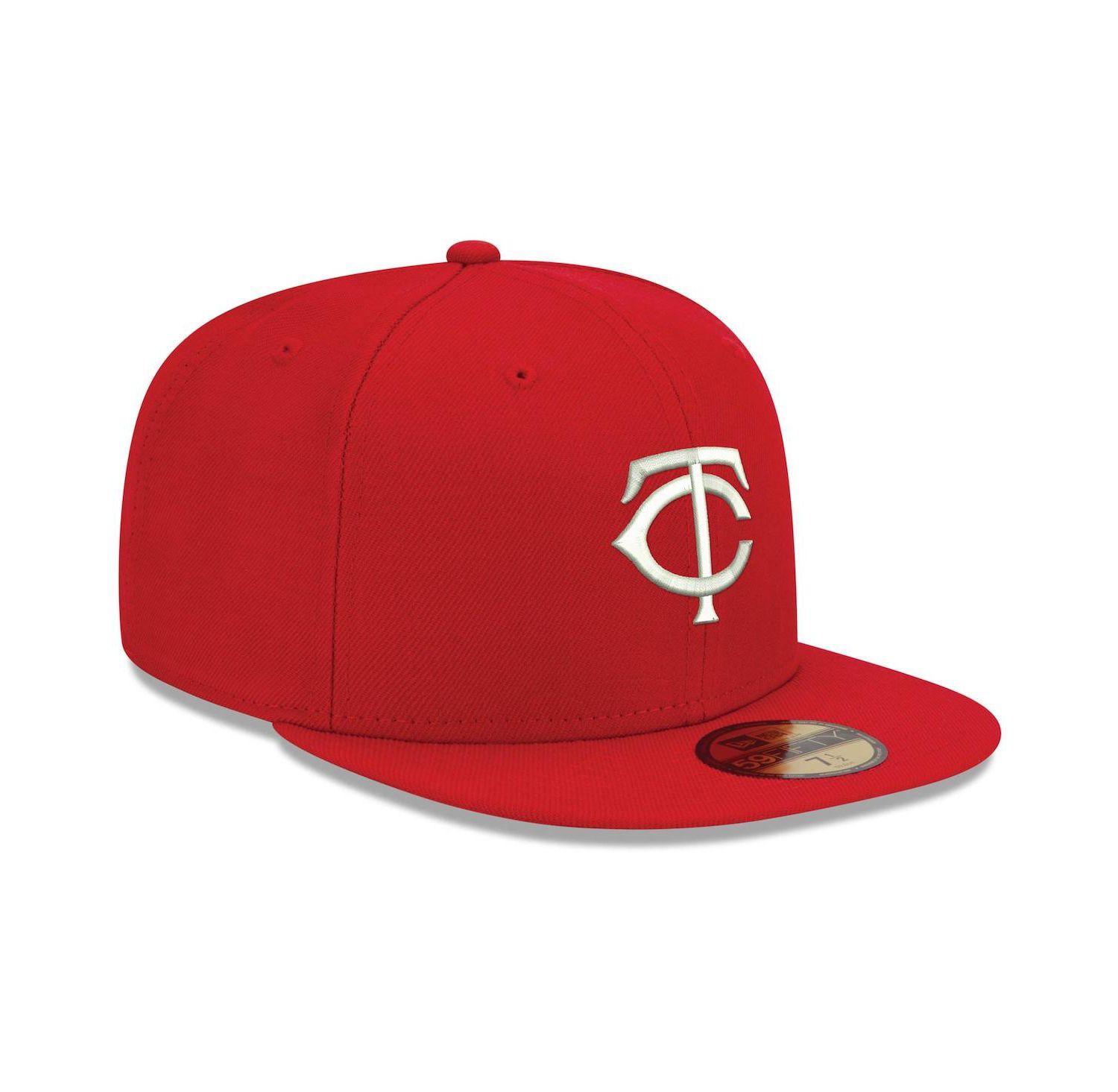 Men's Red Minnesota Twins Logo White 59FIFTY Fitted Hat