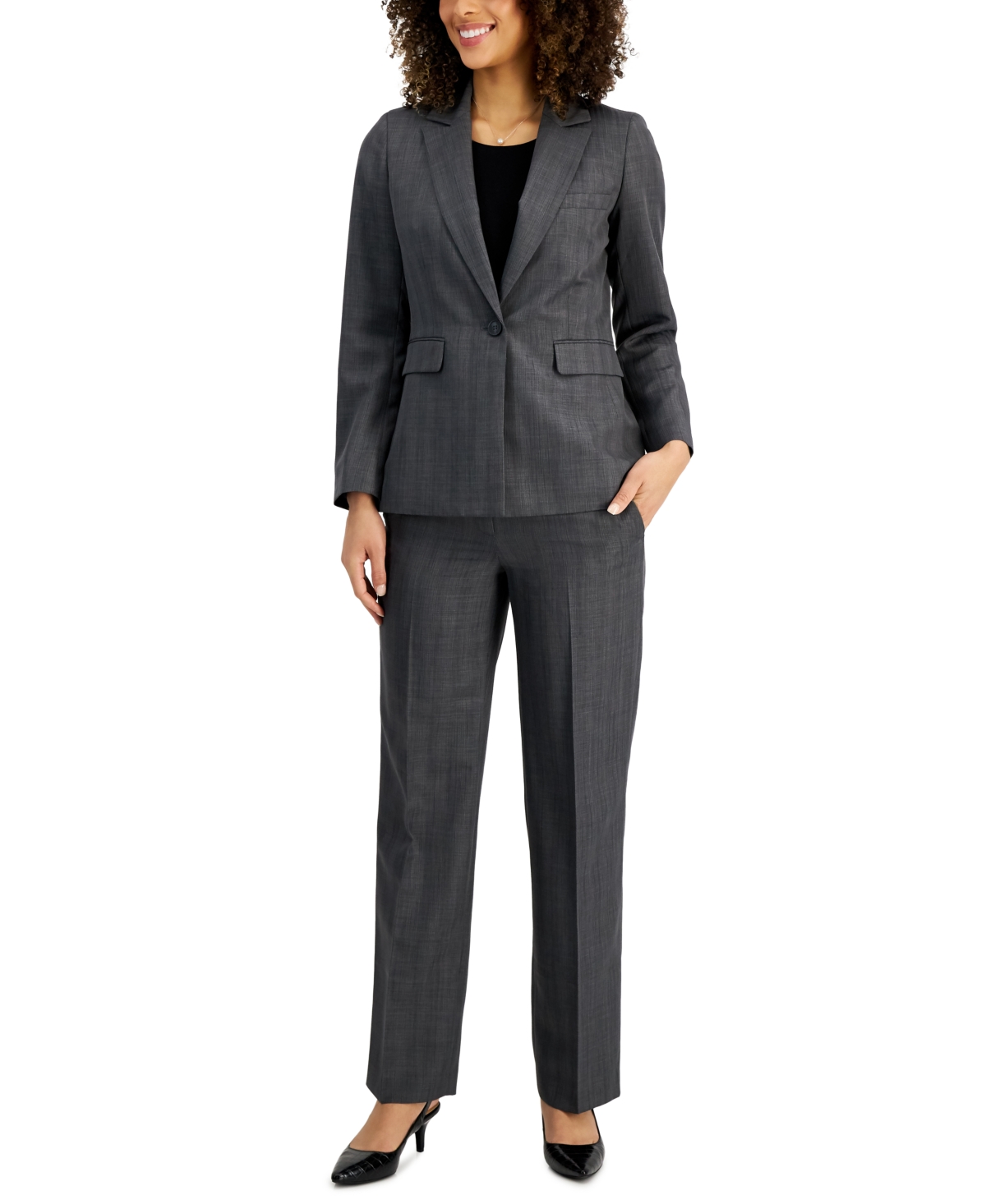 Le Suit Women's Straight-leg Pantsuit, Regular & Petite Sizes In ...