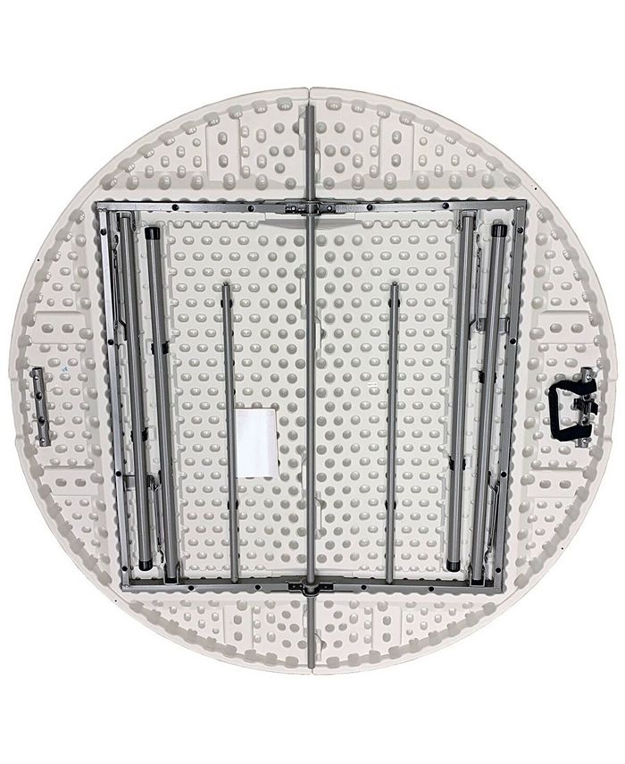 Plastic Development Group 4' Fold in Half Round Folding Banquet Table