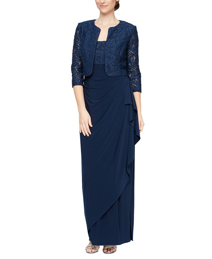 Alex Evenings Embellished Gown and Jacket - Macy's