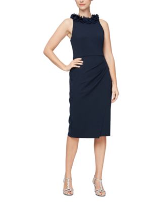 Alex & Eve Floral-Neck Sheath Dress - Macy's