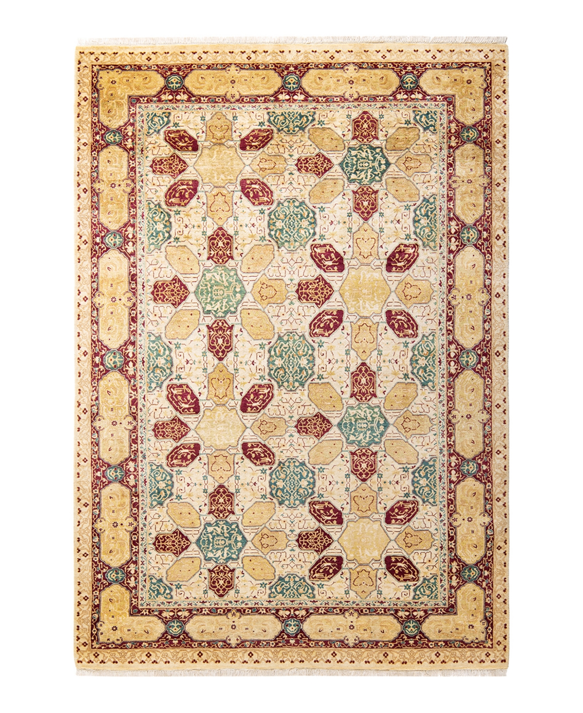 Closeout! Adorn Hand Woven Rugs Mogul M145020 6' x 8'9in Area Rug - Ivory