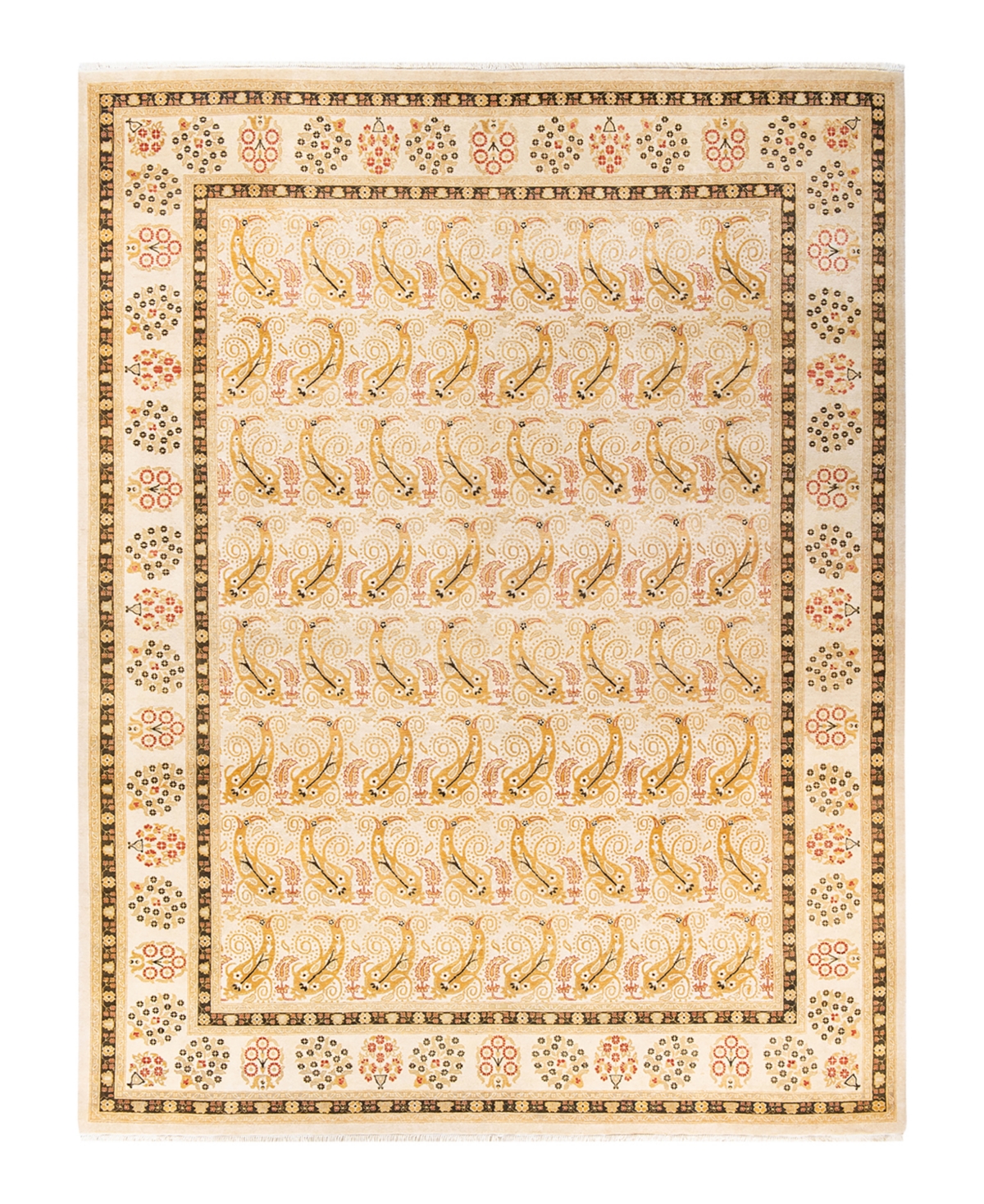 Closeout! Adorn Hand Woven Rugs Mogul M1515 9'2in x 12'1in Area Rug - Ivory