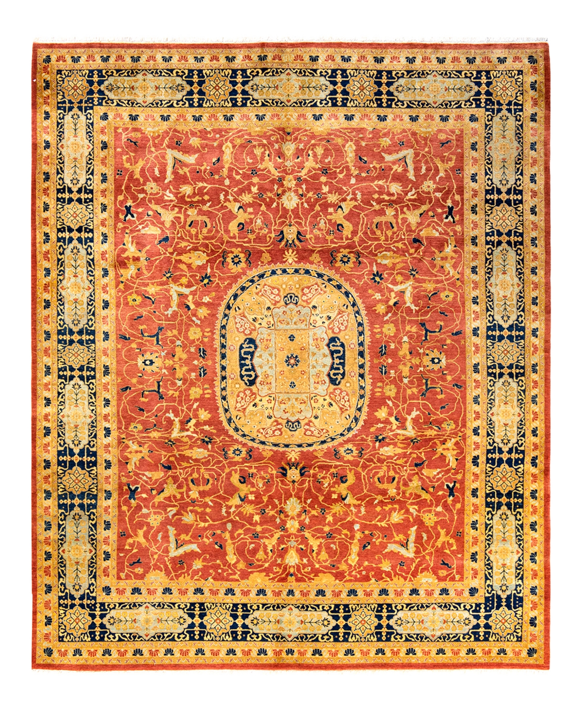 Closeout! Adorn Hand Woven Rugs Mogul M14047 8'1in x 10' Area Rug - Orange
