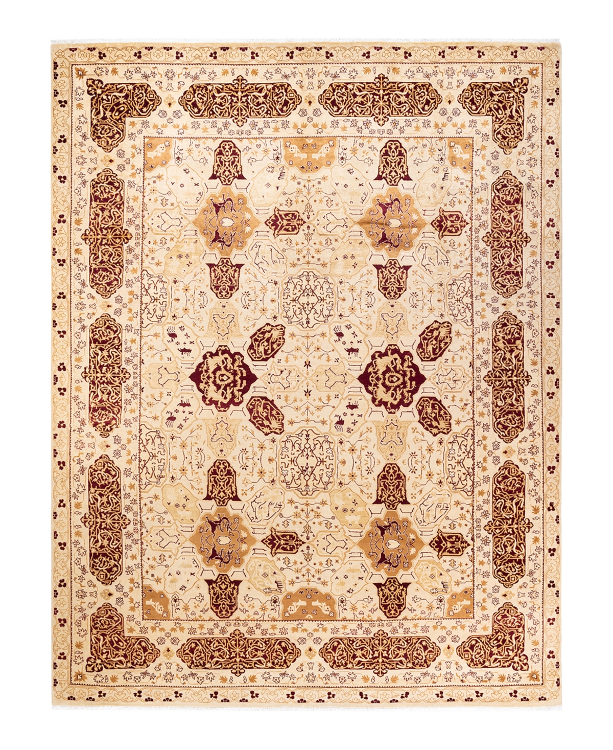 Closeout! Adorn Hand Woven Rugs Mogul M1202A 9' x 11'10in Area Rug - Ivory