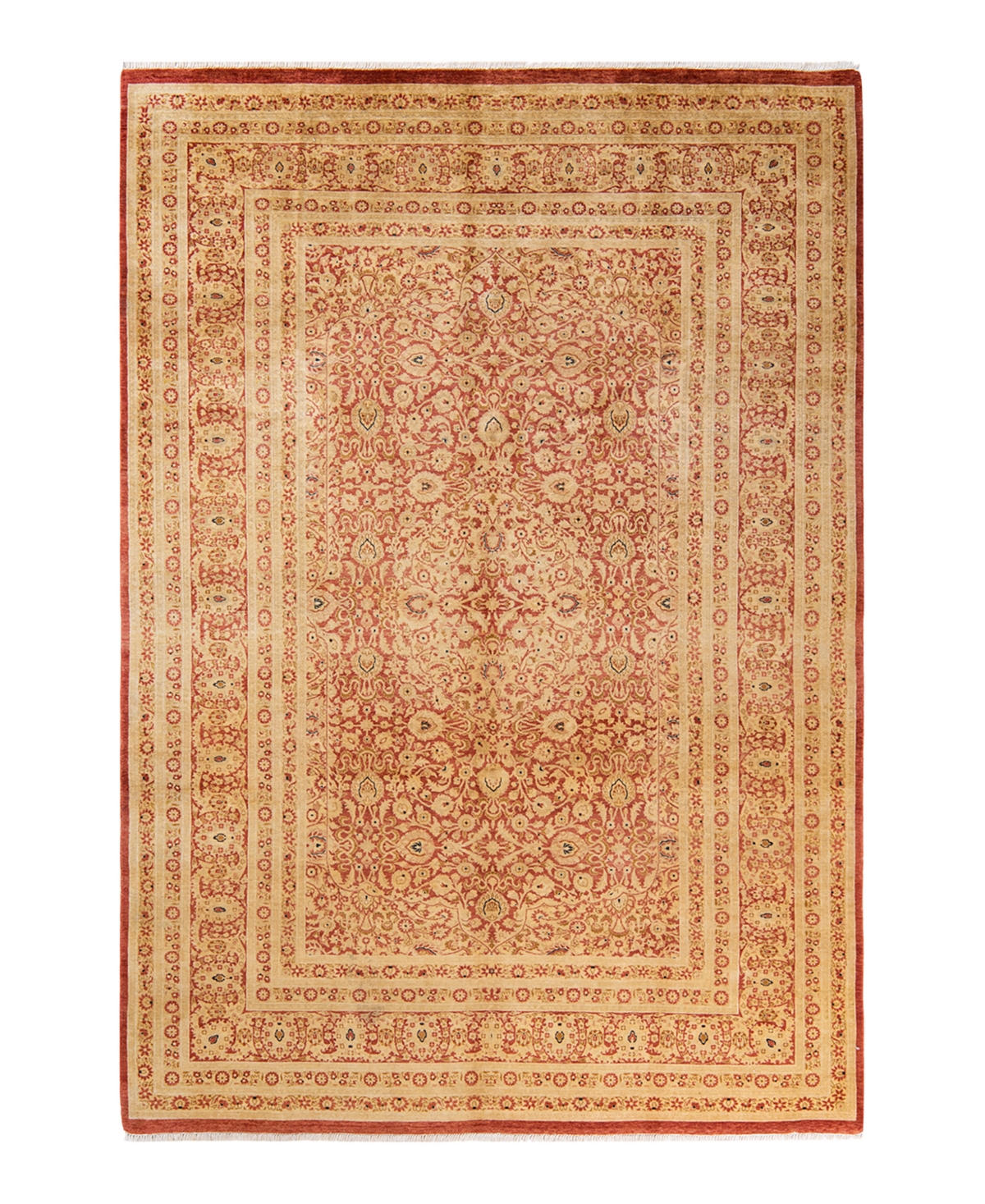 Closeout! Adorn Hand Woven Rugs Mogul M1210 6'3in x 9'2in Area Rug - Orange
