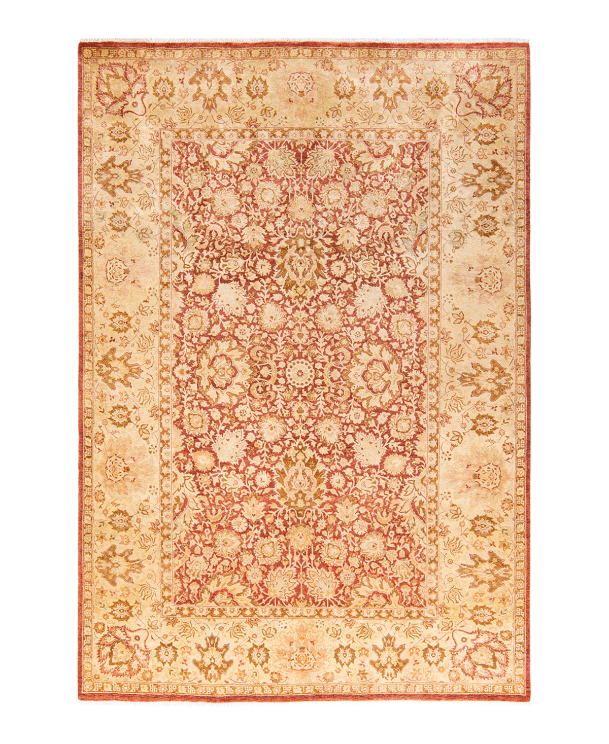 Closeout! Adorn Hand Woven Rugs Mogul M1091A 6'1in x 9'1in Area Rug - Orange
