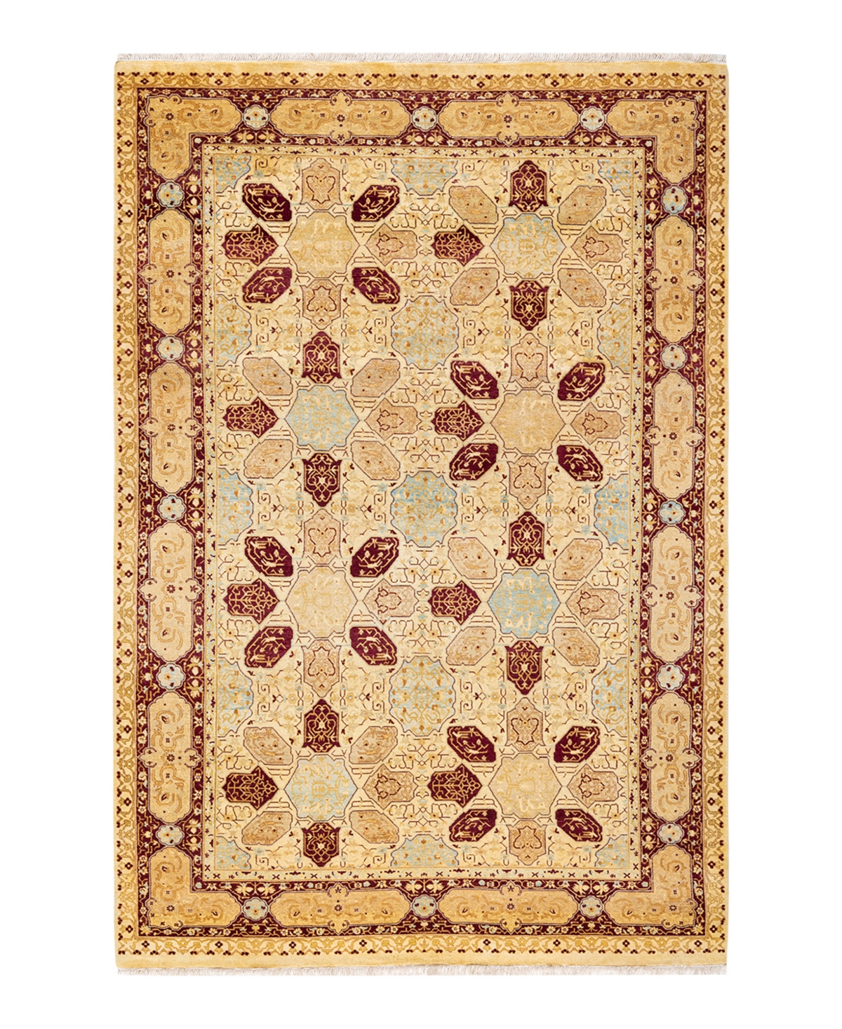 Closeout! Adorn Hand Woven Rugs Mogul M14628 6'1in x 9'1in Area Rug - Ivory