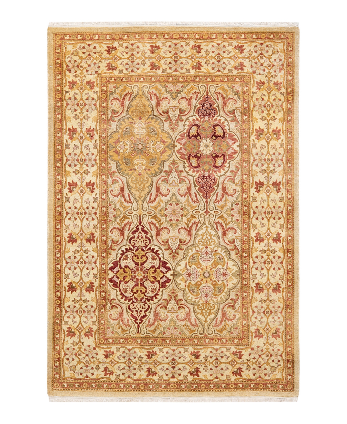 Adorn Hand Woven Rugs Mogul M1622 4'1in x 6'2in Area Rug - Ivory