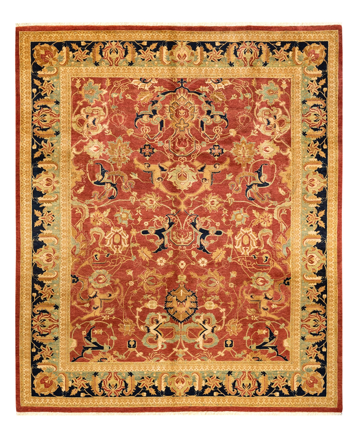 Closeout! Adorn Hand Woven Rugs Mogul M1405 8'2in x 9'10in Area Rug - Orange