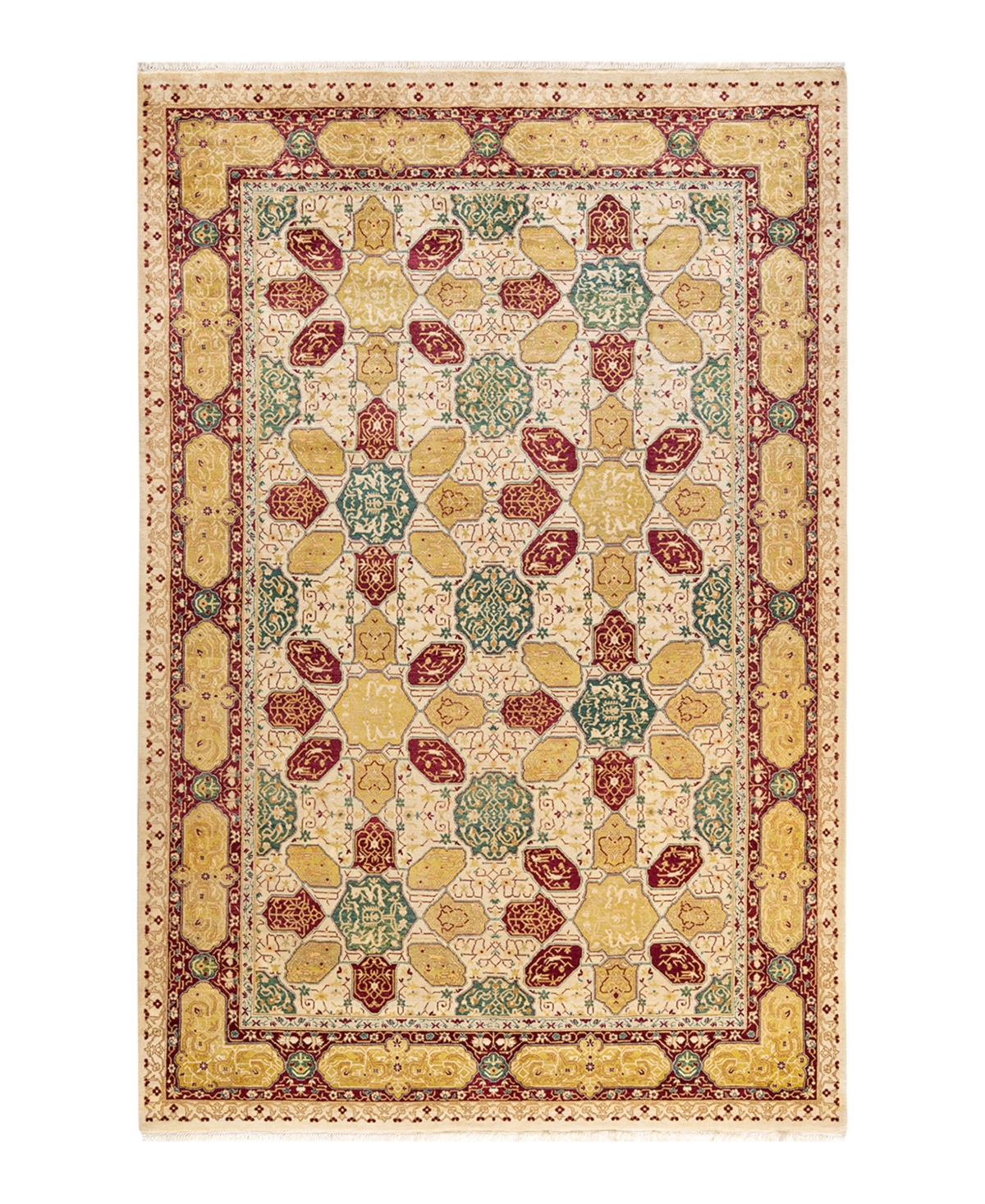 Closeout! Adorn Hand Woven Rugs Mogul M1403 6'1in x 9'4in Area Rug - Ivory