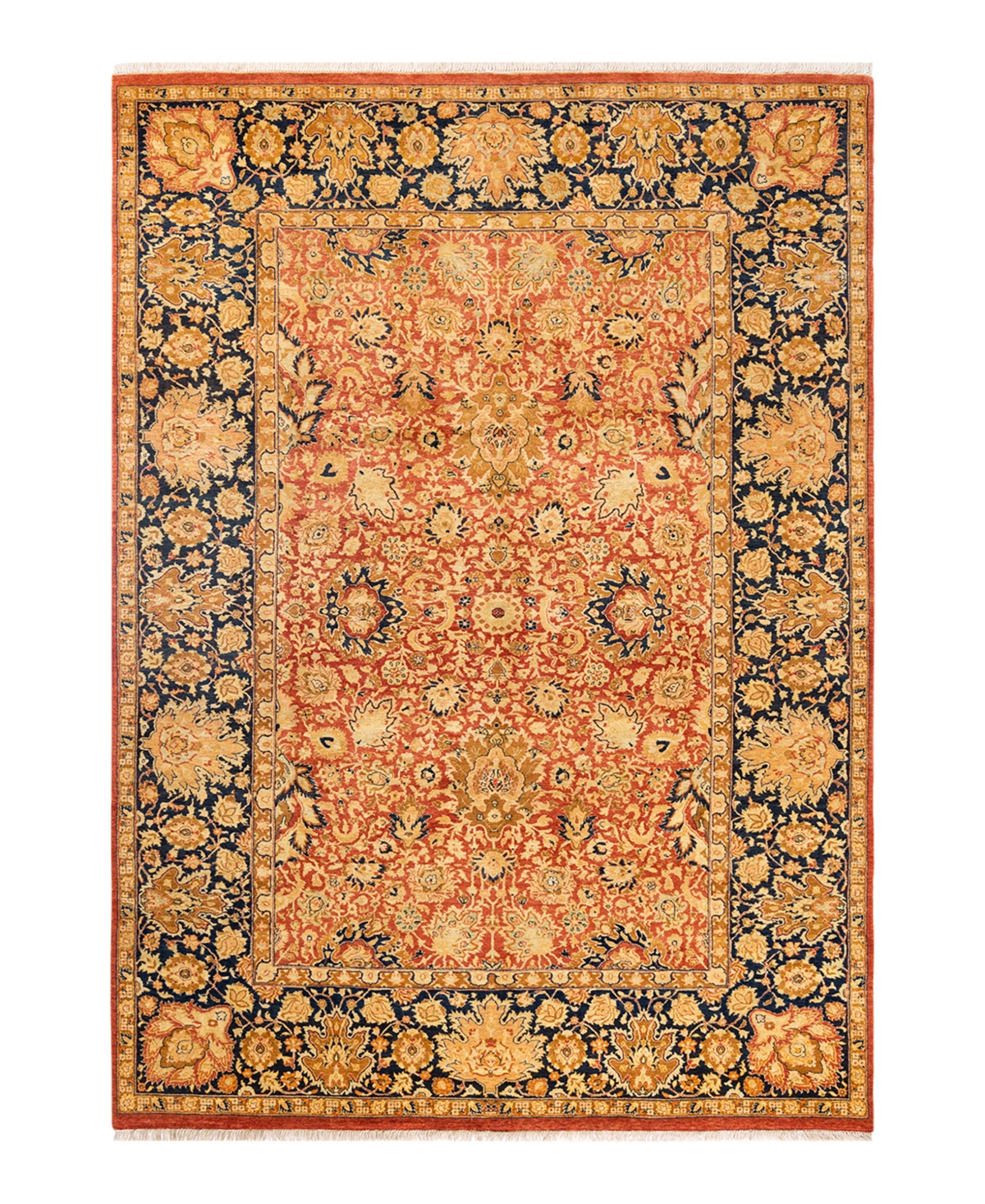 Closeout! Adorn Hand Woven Rugs Mogul M14056 6'1in x 8'10in Area Rug - Orange