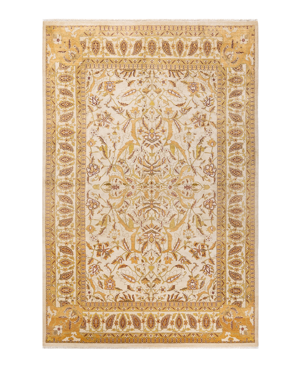 Closeout! Adorn Hand Woven Rugs Mogul M14622 6'1in x 9'5in Area Rug - Ivory