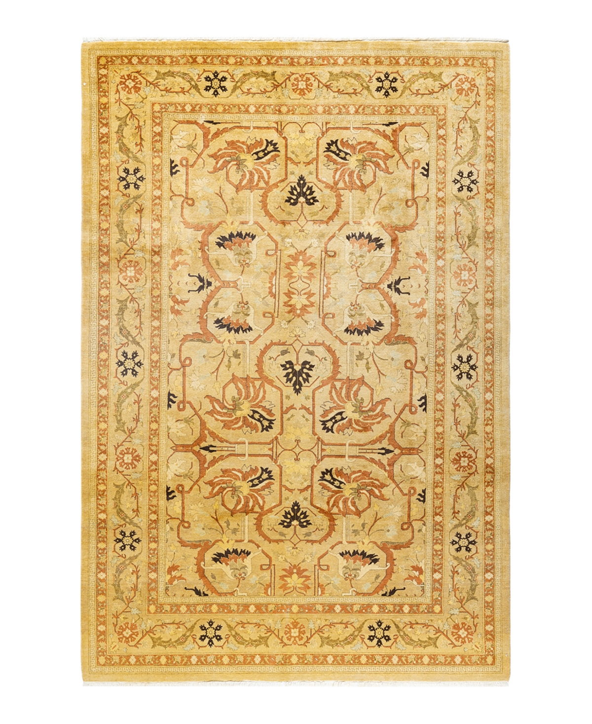 Closeout! Adorn Hand Woven Rugs Mogul M138162 6'1in x 9'4in Area Rug - Yellow