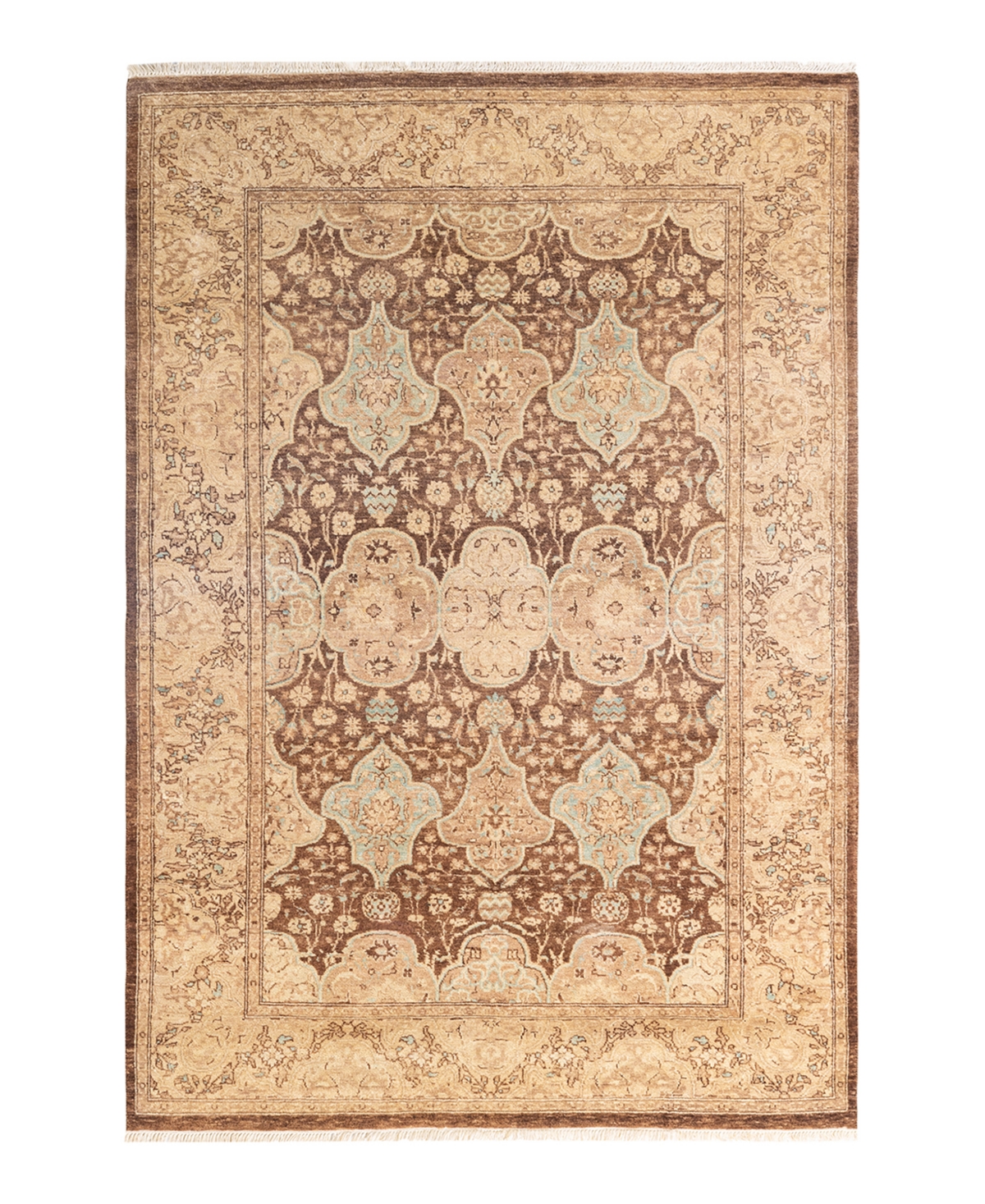 Closeout! Adorn Hand Woven Rugs Mogul M152152 4'1in x 6'1in Area Rug - Brown