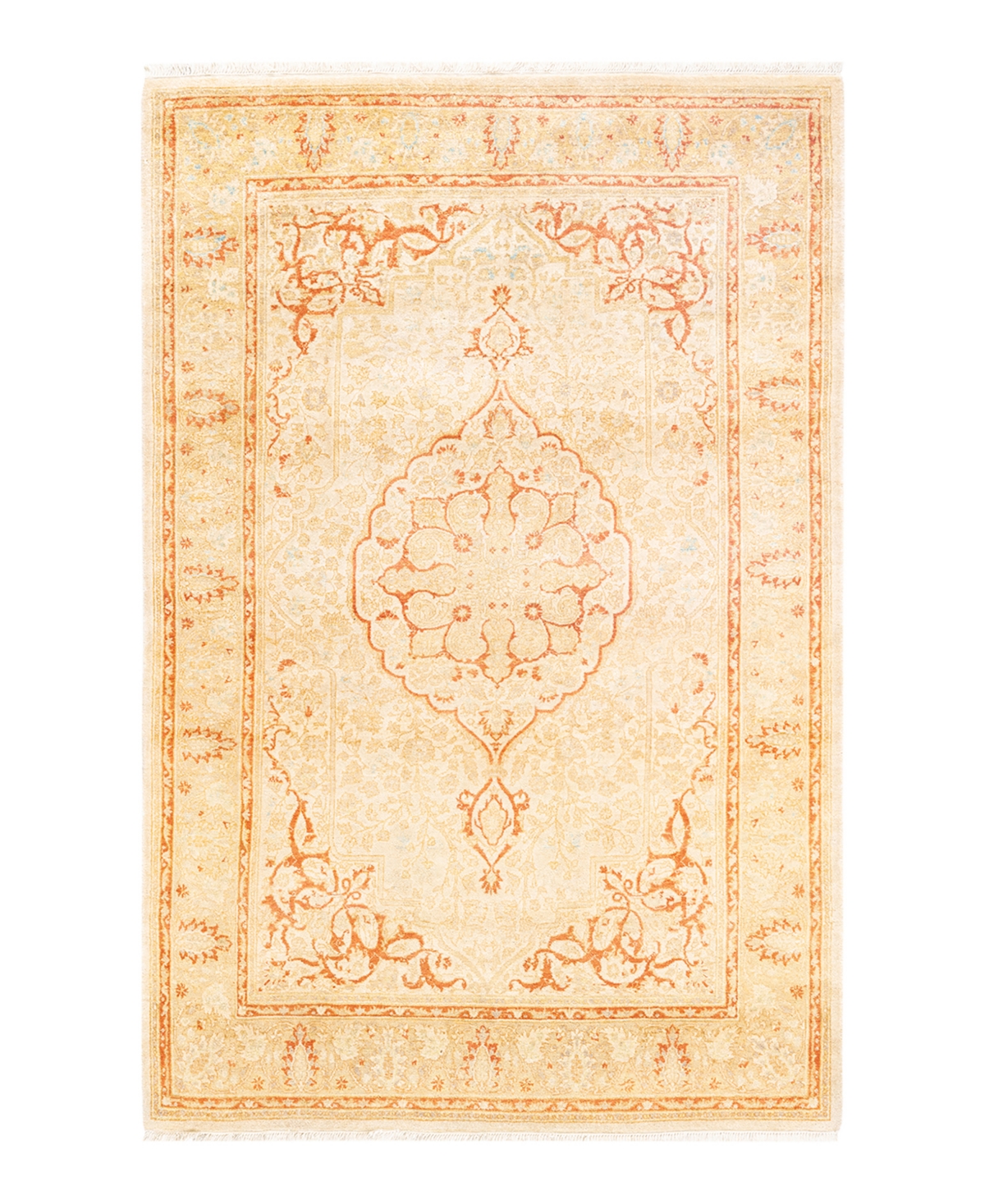 Closeout! Adorn Hand Woven Rugs Mogul M150333 4'3in x 6'5in Area Rug - Ivory