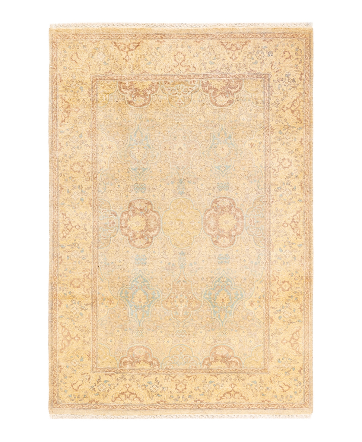 Closeout! Adorn Hand Woven Rugs Mogul M1462 4'1in x 6'1in Area Rug - Ivory
