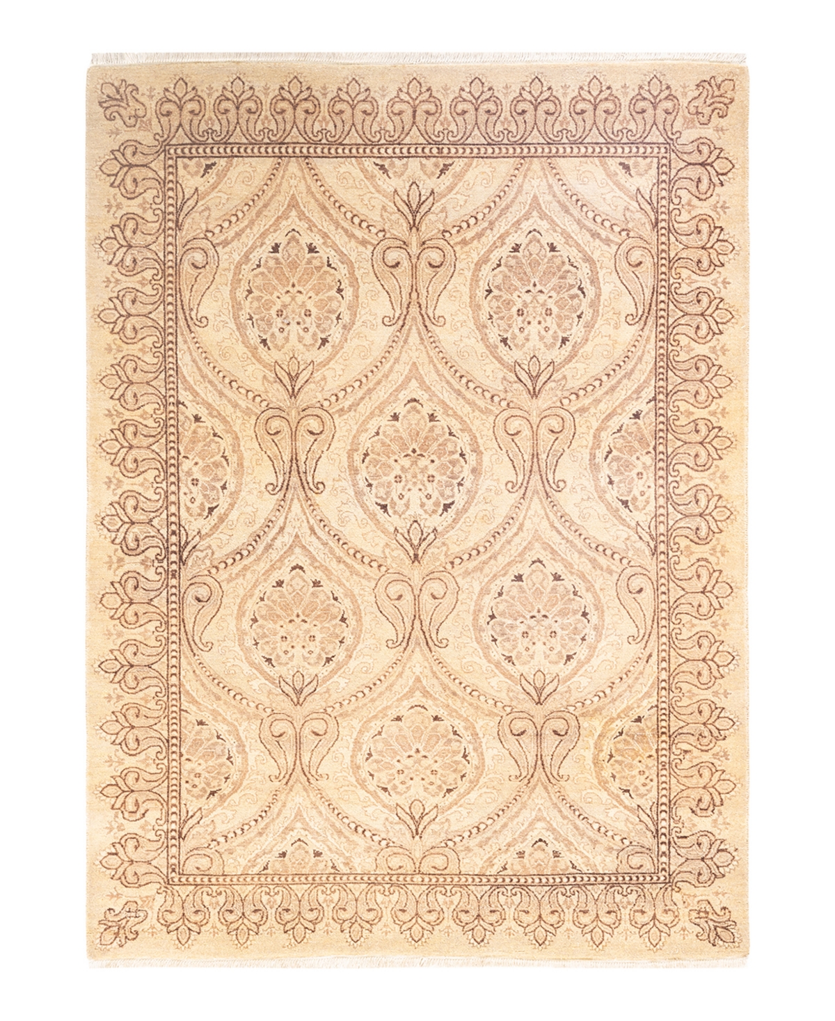 Closeout! Adorn Hand Woven Rugs Mogul M174980 4'1in x 5'8in Area Rug - Ivory