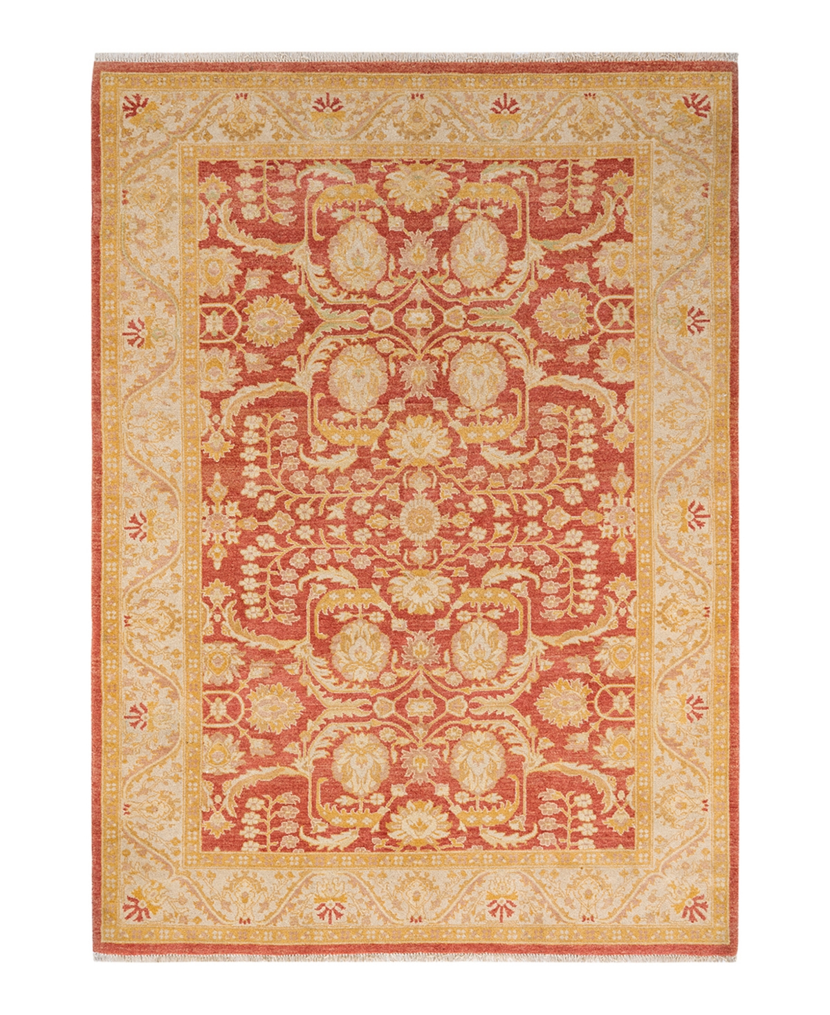 Closeout! Adorn Hand Woven Rugs Eclectic M146131 6'1in x 8'10in Area Rug - Orange