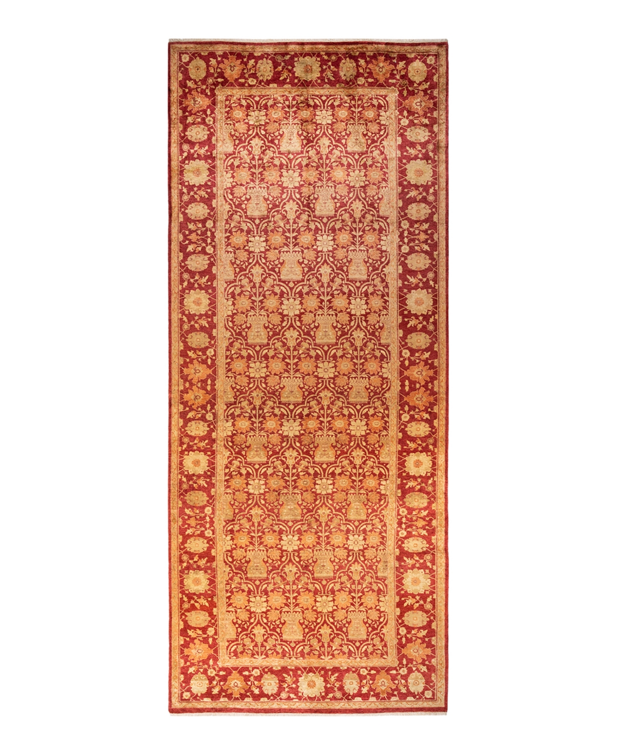 Closeout! Adorn Hand Woven Rugs Eclectic M1683 6'1in x 15'5in Runner Area Rug - Red
