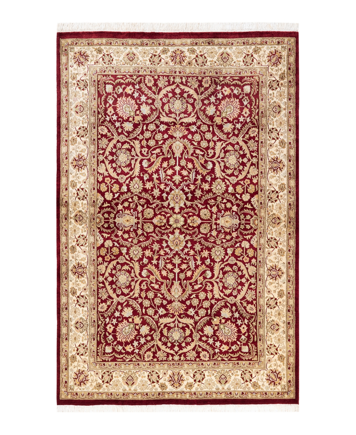 Closeout! Adorn Hand Woven Rugs Mogul M1687 3'10in x 6'2in Area Rug - Red