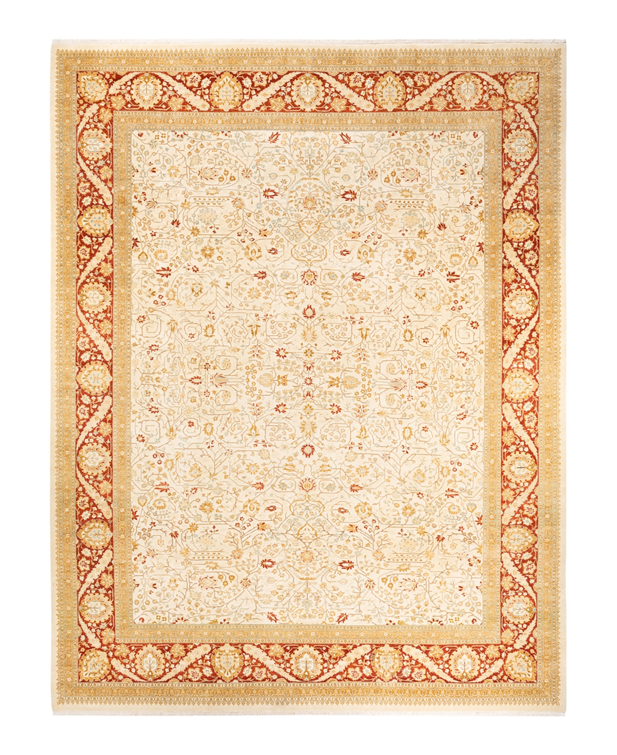 Closeout! Adorn Hand Woven Rugs Mogul M15032 9'3in x 12'3in Area Rug - Ivory