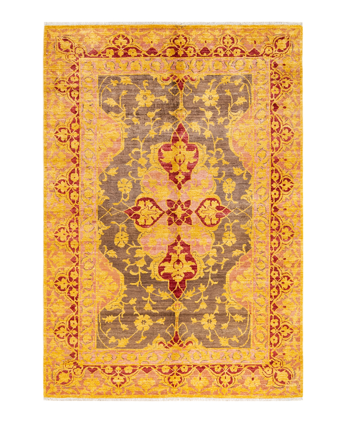 Closeout! Adorn Hand Woven Rugs Eclectic M16251 6'1in x 8'10in Area Rug - Brown