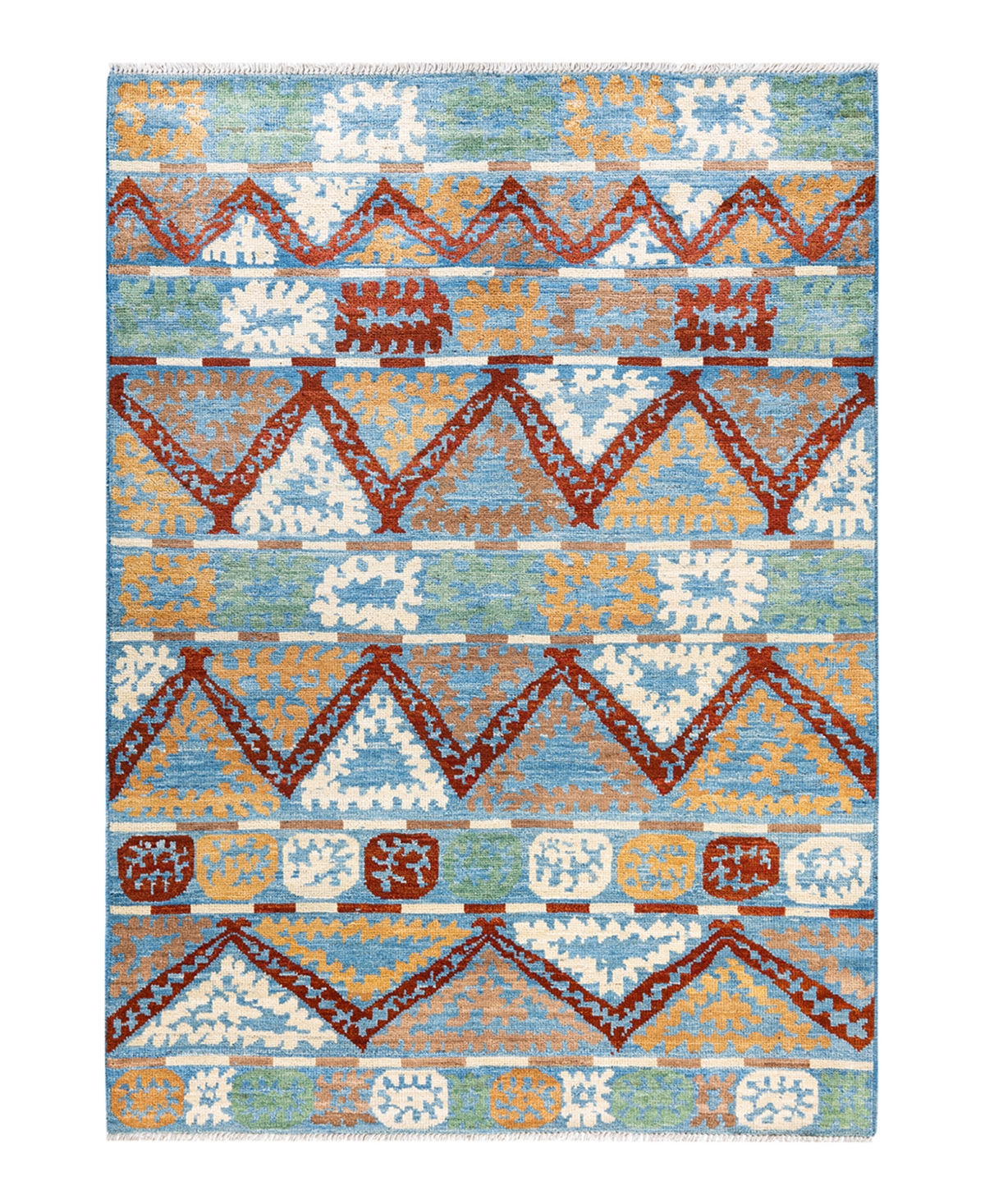 Adorn Hand Woven Rugs Modern M1641 6'3in x 8'9in Area Rug - Mist